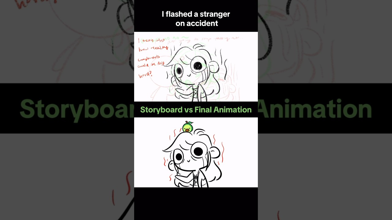 I flashed a stranger on accident (Storyboard vs Final Animation) #youtubeanimation #animatedstory