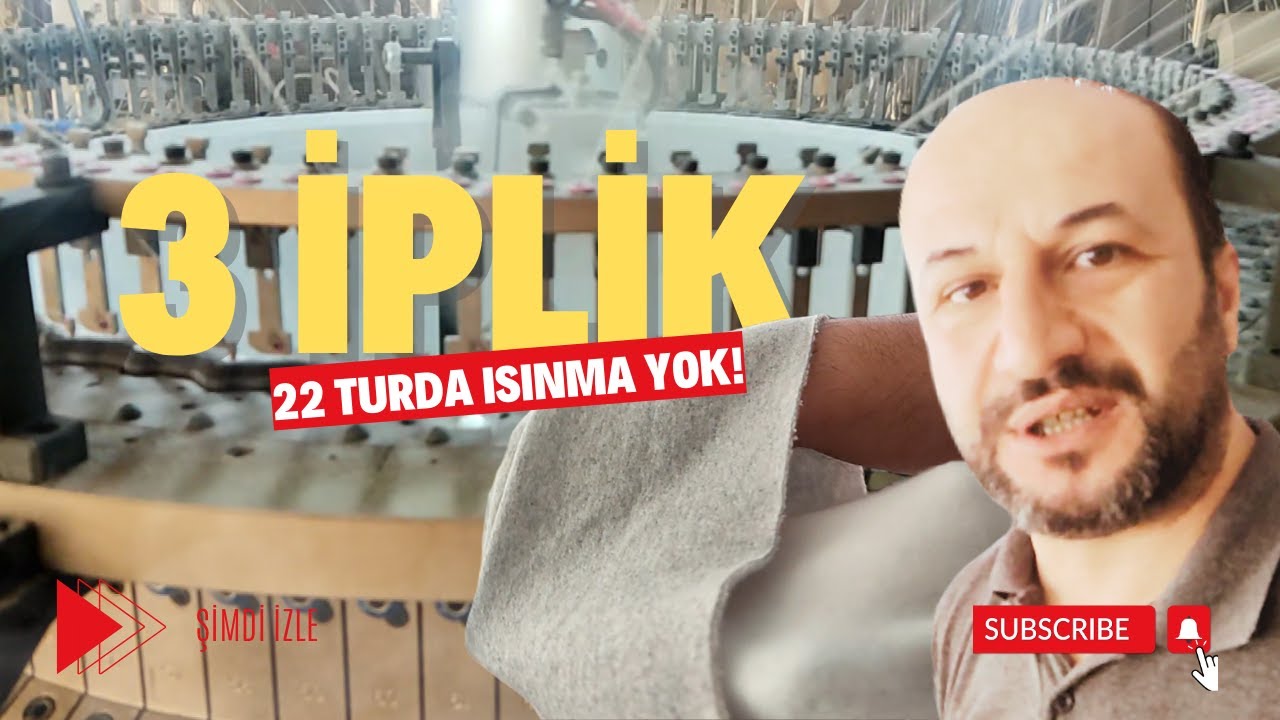 Üç İplik Yuvarlak Örgü Makinesi - 22 turda Isınma yok, servis istemez, kullanımı çok basit...