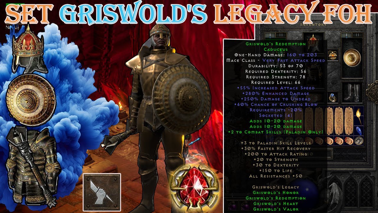 DIABLO 2 Resurrected Gets EASY with Griswold's Legacy Fist of the Heavens Paladin Build( 12 Jewels)