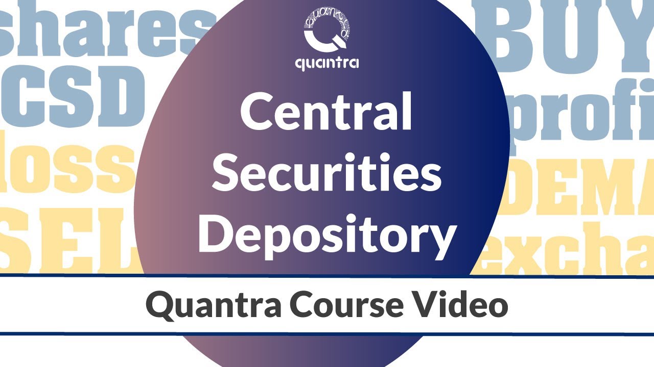 Central Securities Depository | CSD | Stock Market Basics | Free Quantra Course