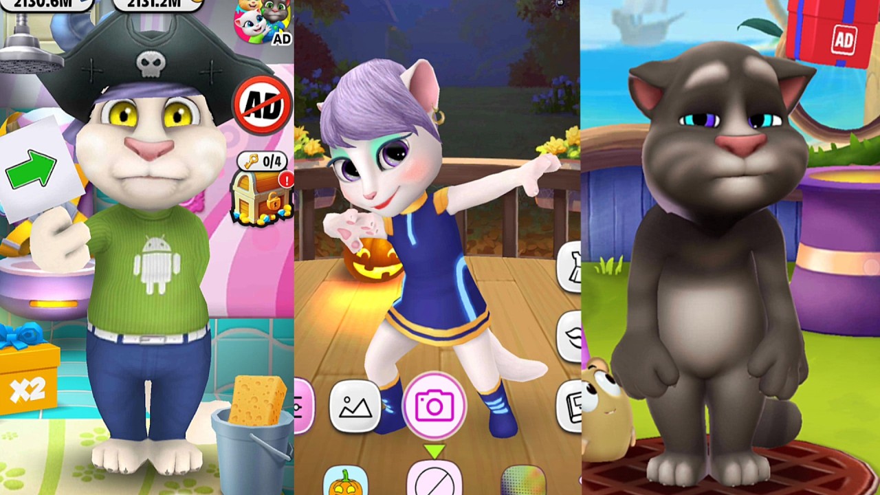 My Talking Tom2 vs My Talking Angela vs Talking Tom gameplay 2026 Ep10