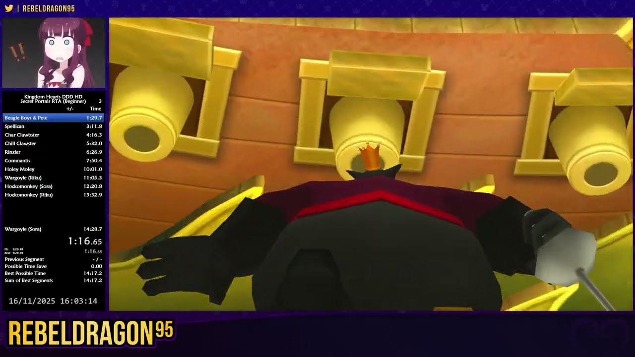 Kingdom Hearts Dream Drop Distance HD Secret Portals RTA Beginner PB - 13:40