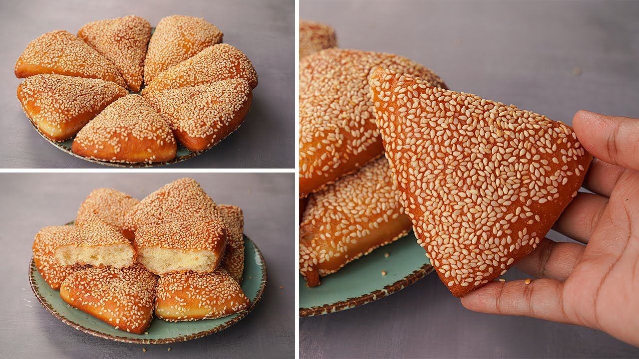 Fried Sesame Buns | Sesame Triangle Donuts | Yummy