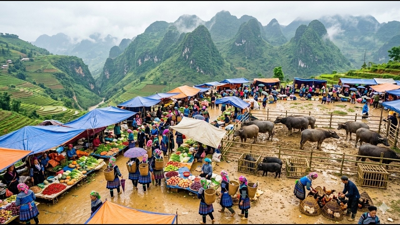 The most pristine market of the Dao people in Vietnam is a popular destination for tourists.