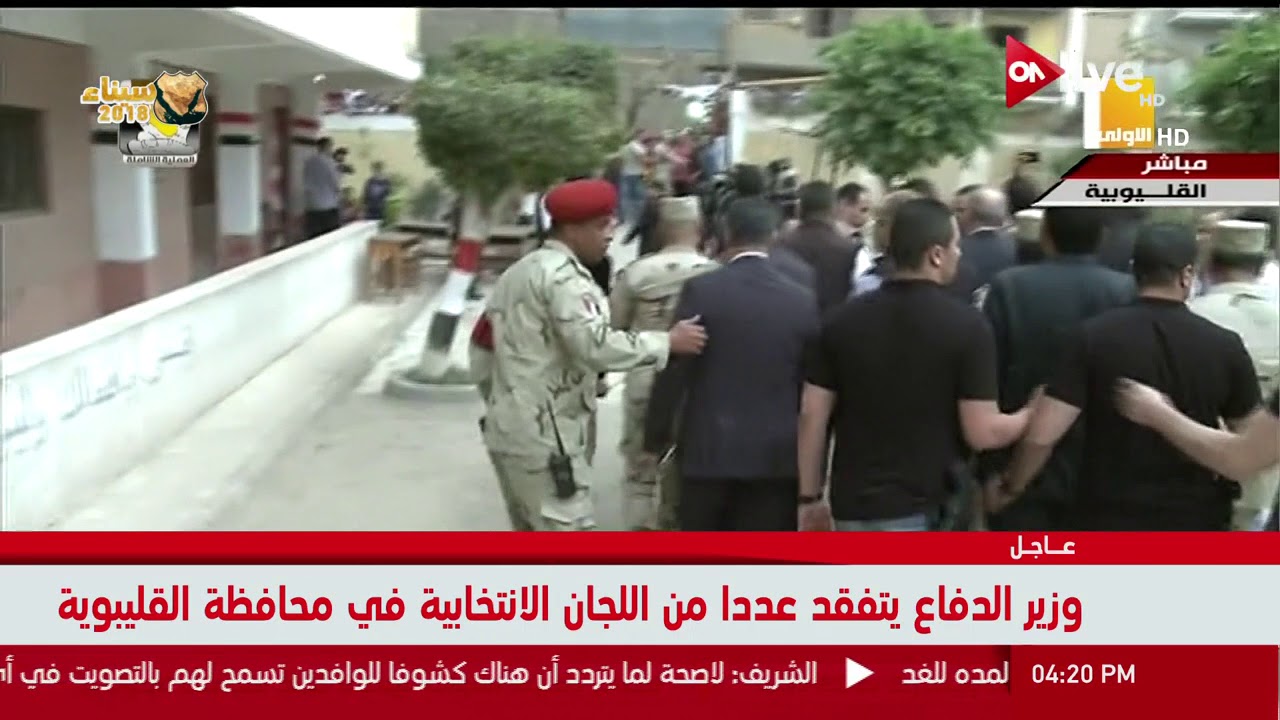 لقطات حية | وزير الدفاع يتفقد عددا من اللجان الانتخابية في محافظة القليوبية