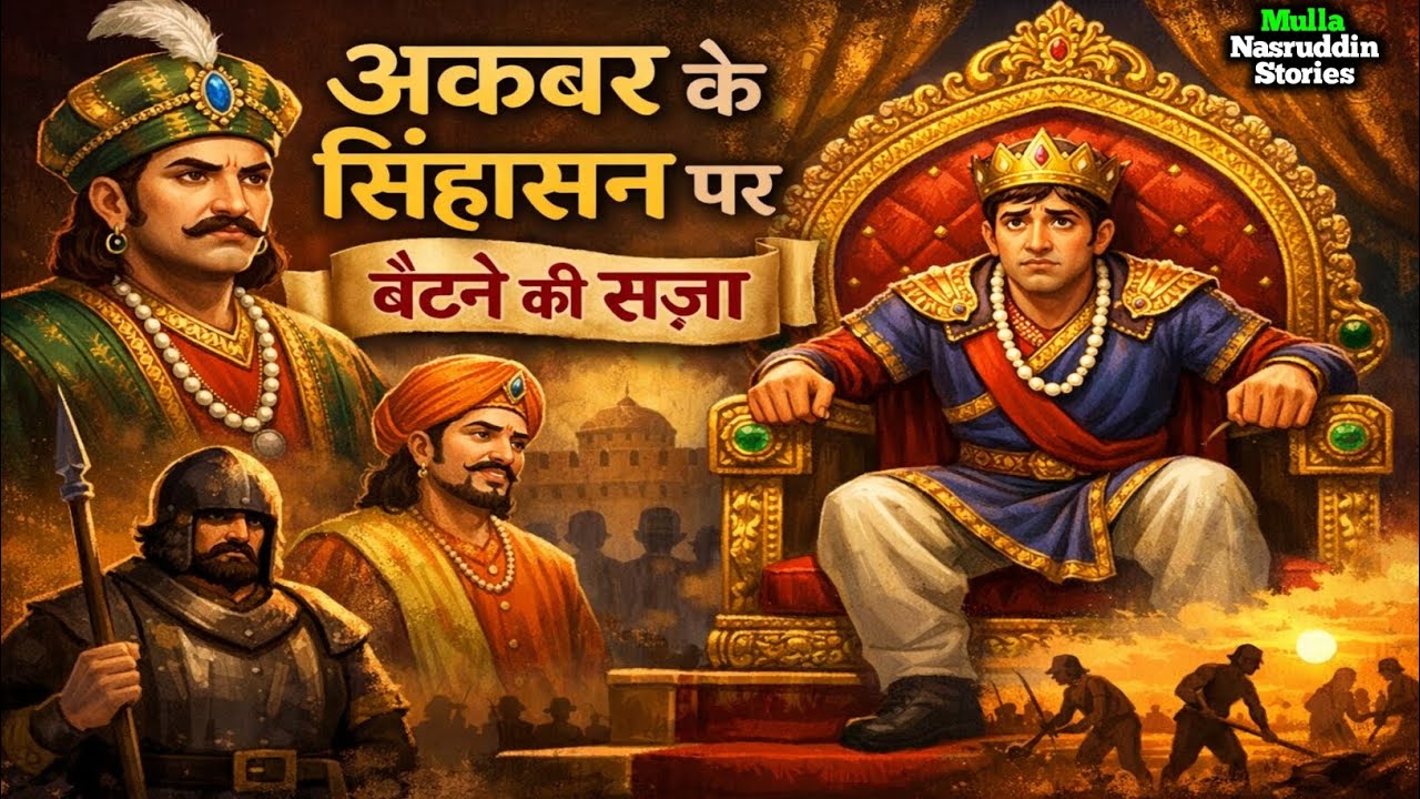 अकबर के सिंहासन पर बैठने की सजा, अकबर बीरबल की कहानी, Akbar Birbal ki kahaniyan, Stories of Birbal 