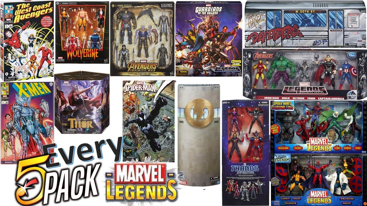 Every Marvel Legends 5 packs Toybiz and Hasbro Comparison List - ASMR