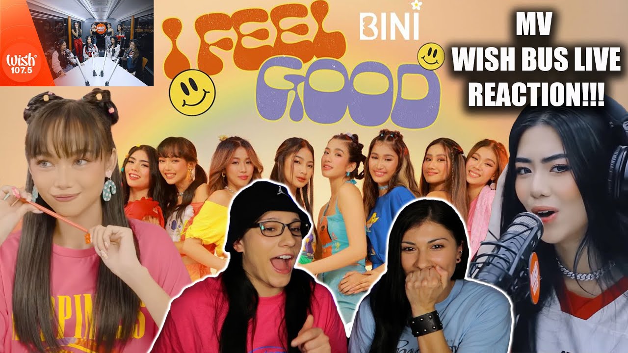 Sisters React to BINI: 'I Feel Good' Official Music Video +  LIVE on Wish 107.5 Bus