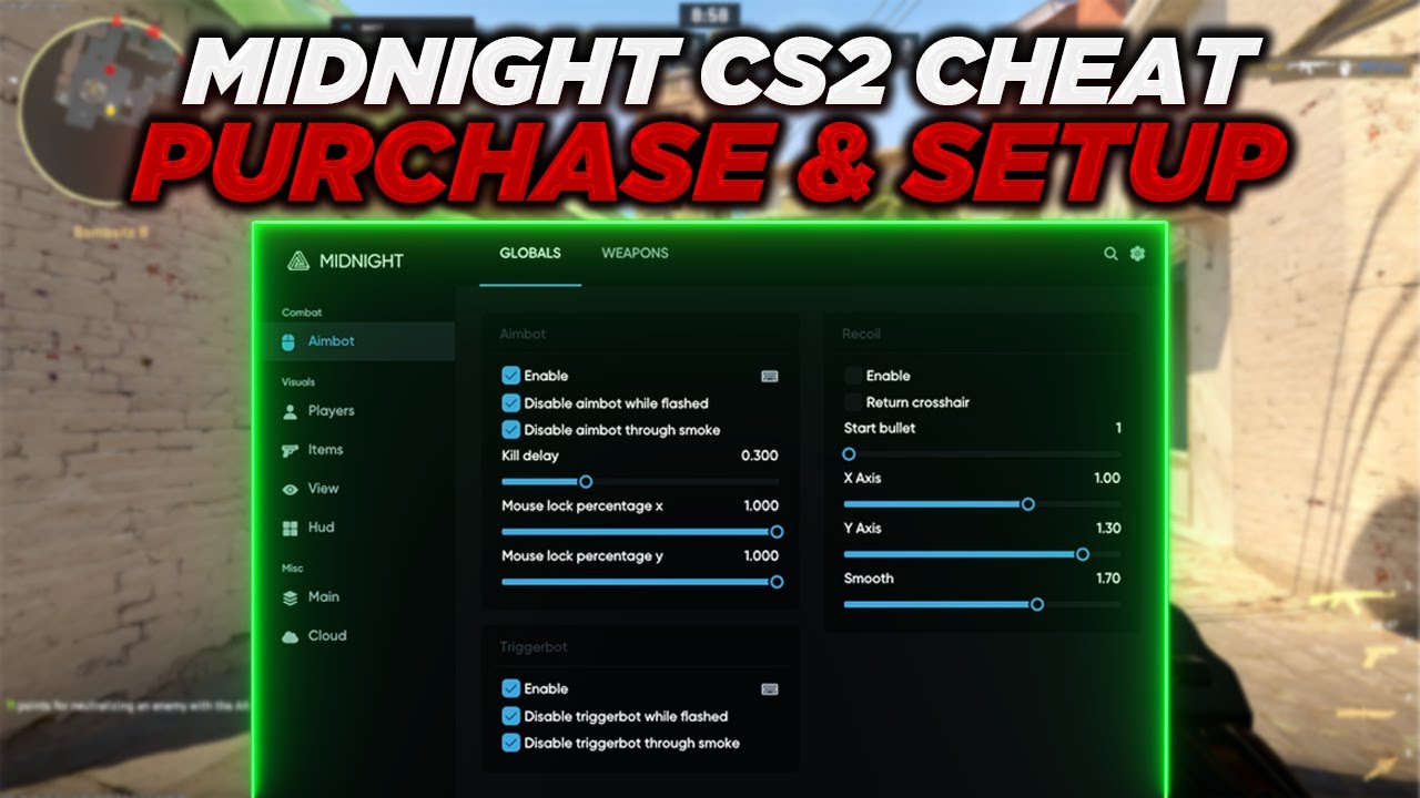 Инструкция по настройке MIDNIGHT CS2 (руководство по установке и демонстрационный пример)