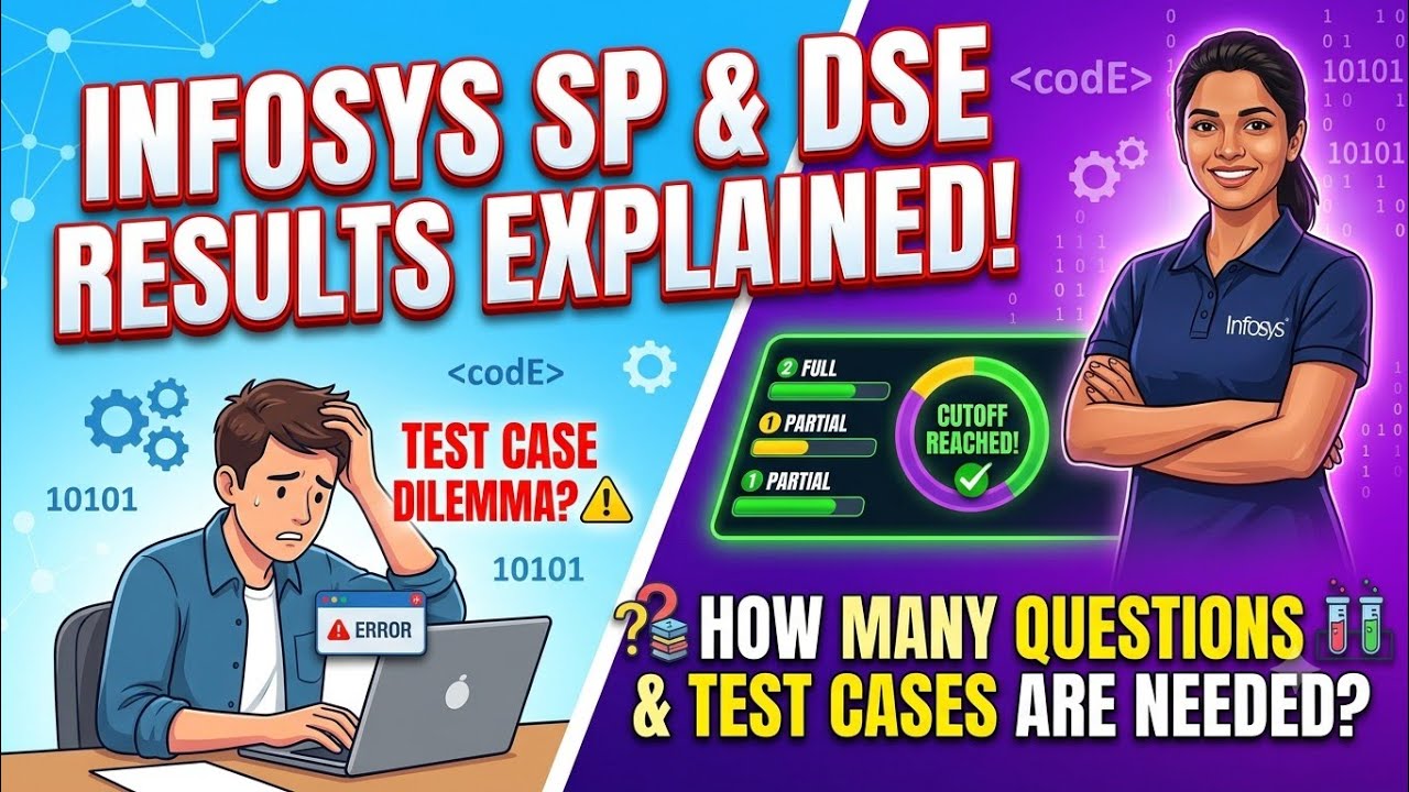 Infosys SP & DSE Cutoff Explained🔥 | How Many Questions & Test Cases Are Needed?