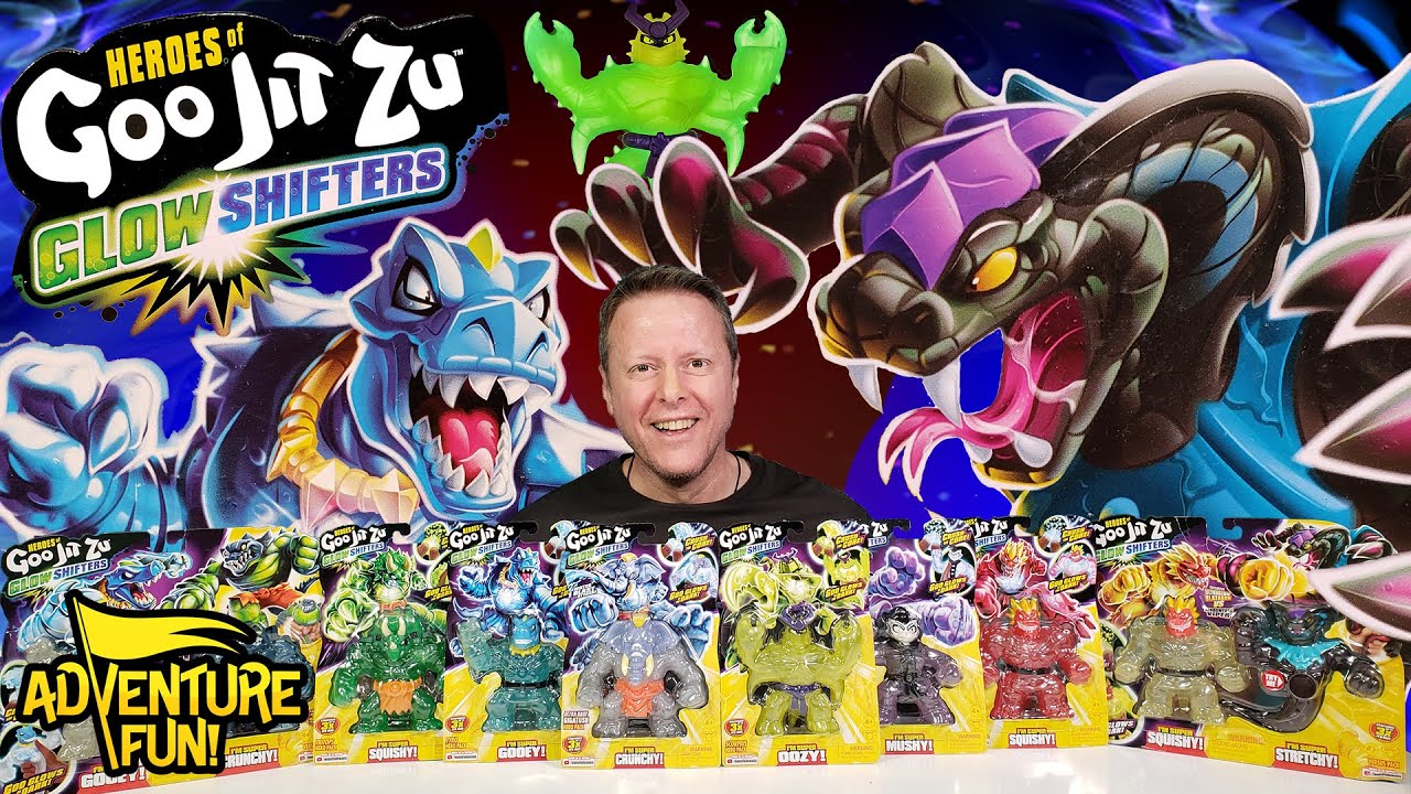 10 Heroes of Goo Jit Zu Glow Shifters Including Ultra Rare Gigatusk AdventureFun Toy review!