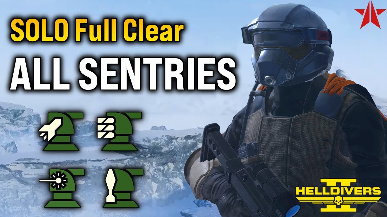 Helldivers 2 -  All SENTRIES loadout, Super Helldive (SOLO full clear, no deaths)