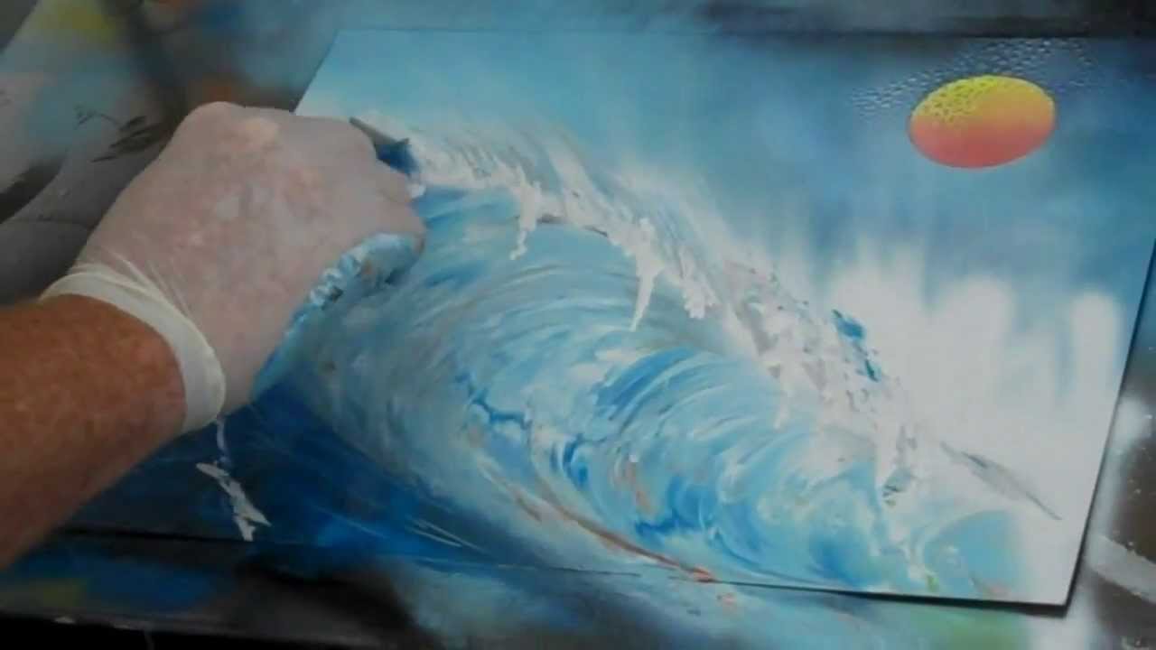Spray Painting a wave