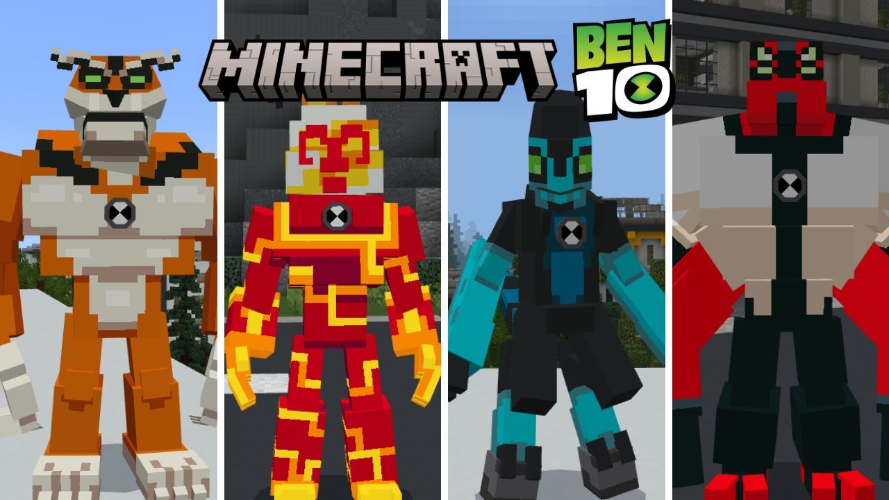 Minecraft Ben 10 - All Playable Aliens (Ben 10 & Kevin 11)