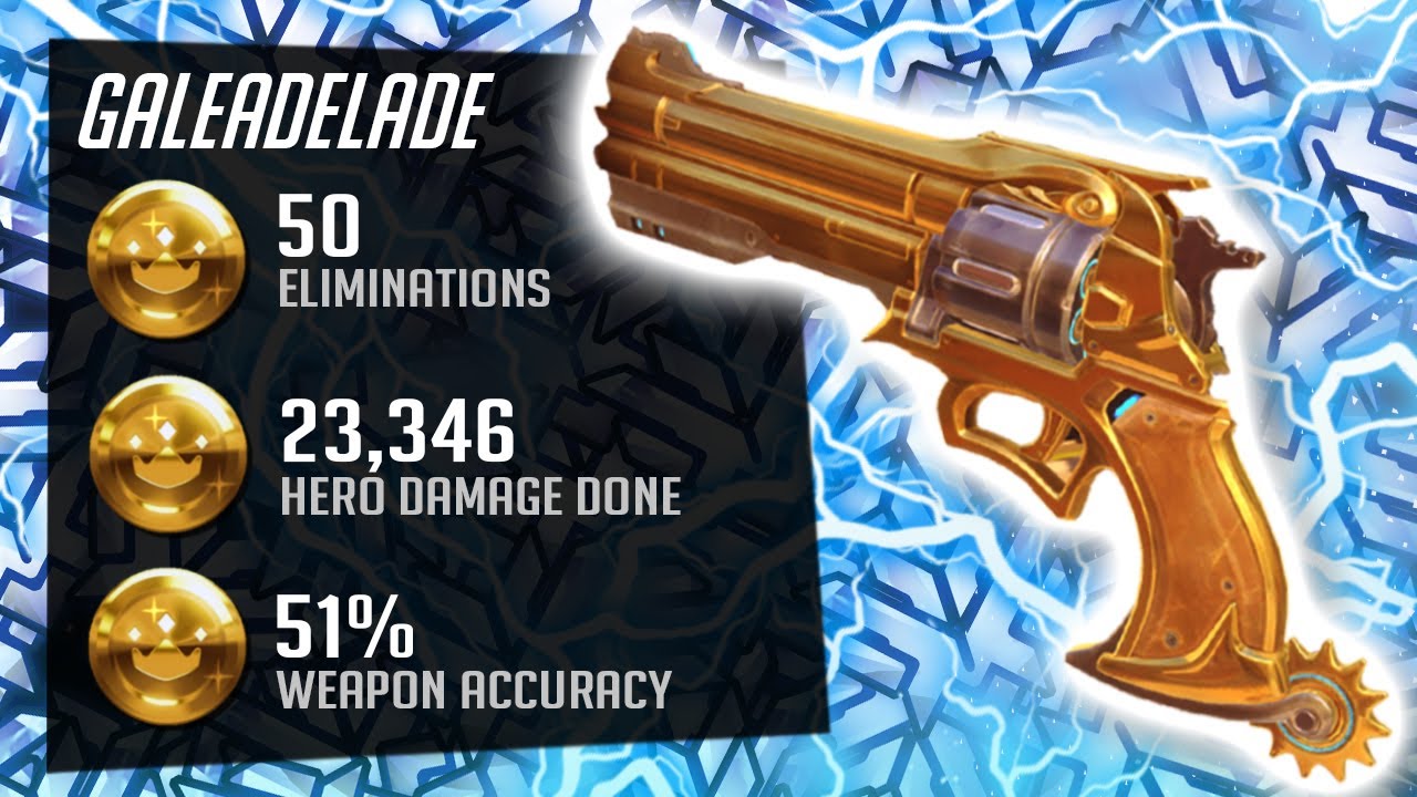 Gale Aimbot McCree - 50 elims! 51% Accuracy! [ Overwatch Season 27 Top 500 ]