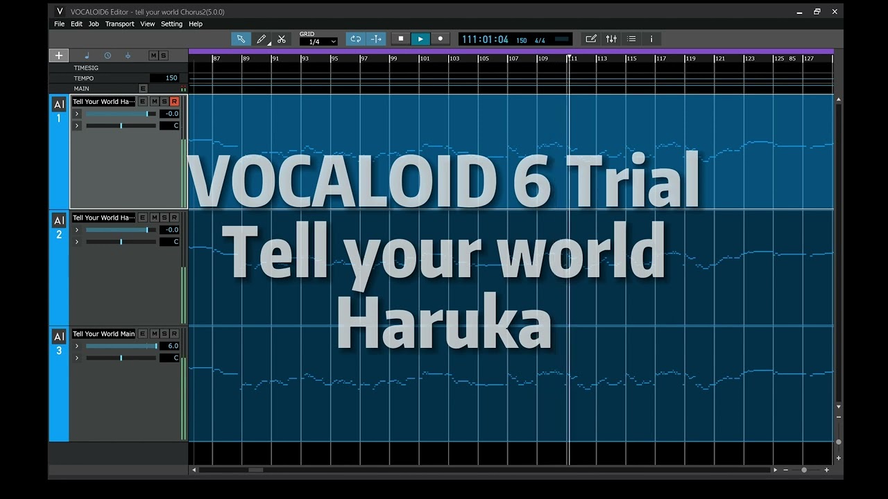 【VOCALOID 6 Trial】Tell Your World feat. Haruka