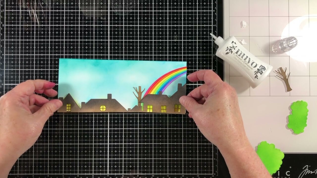 Building a scene with die cuts