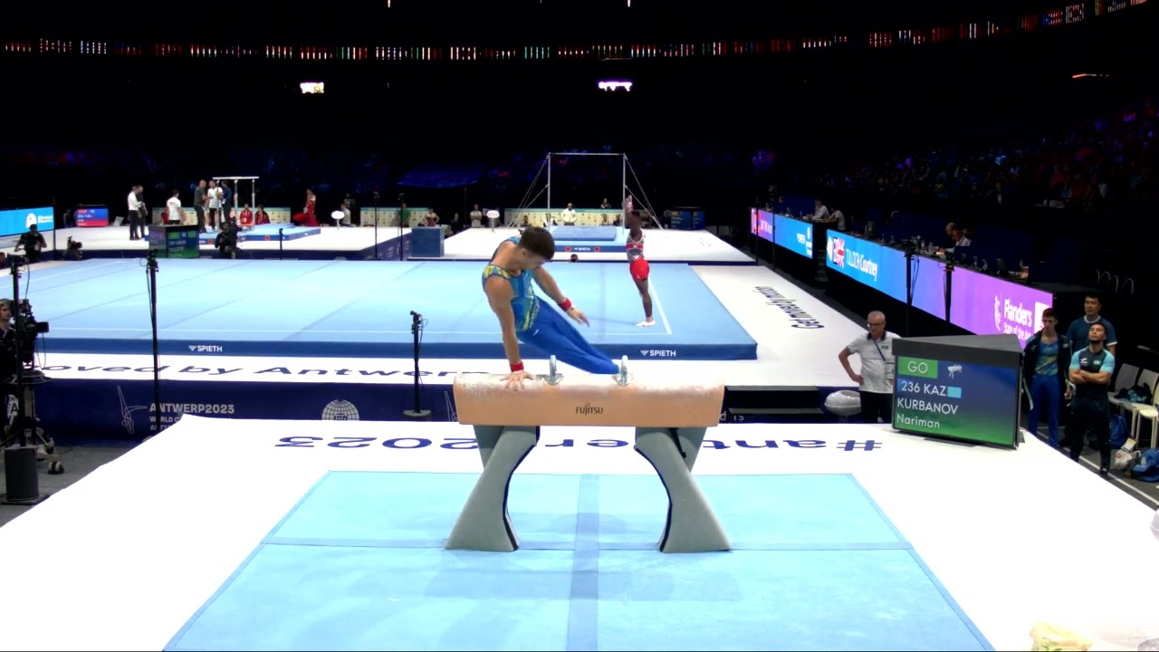 KURBANOV Nariman (KAZ)_2023 Artistic Worlds, Antwerp (BEL)_Qualifications_Pommel Horse