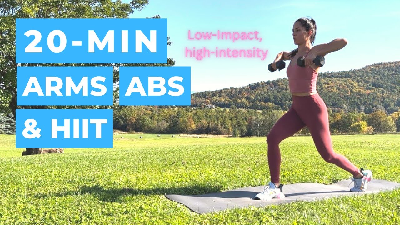 20-MIN ARMS ABS HIIT | no jumping, high-intensity circuit, workout timer | Andrea Michelle