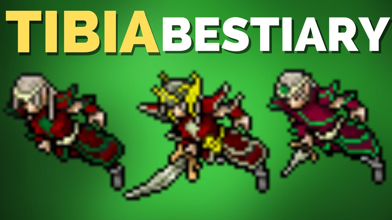 TIBIA BESTIARY Crazed Summer Rearguard, Crazed Summer Vanguard, Arachnophobica, Insane Siren