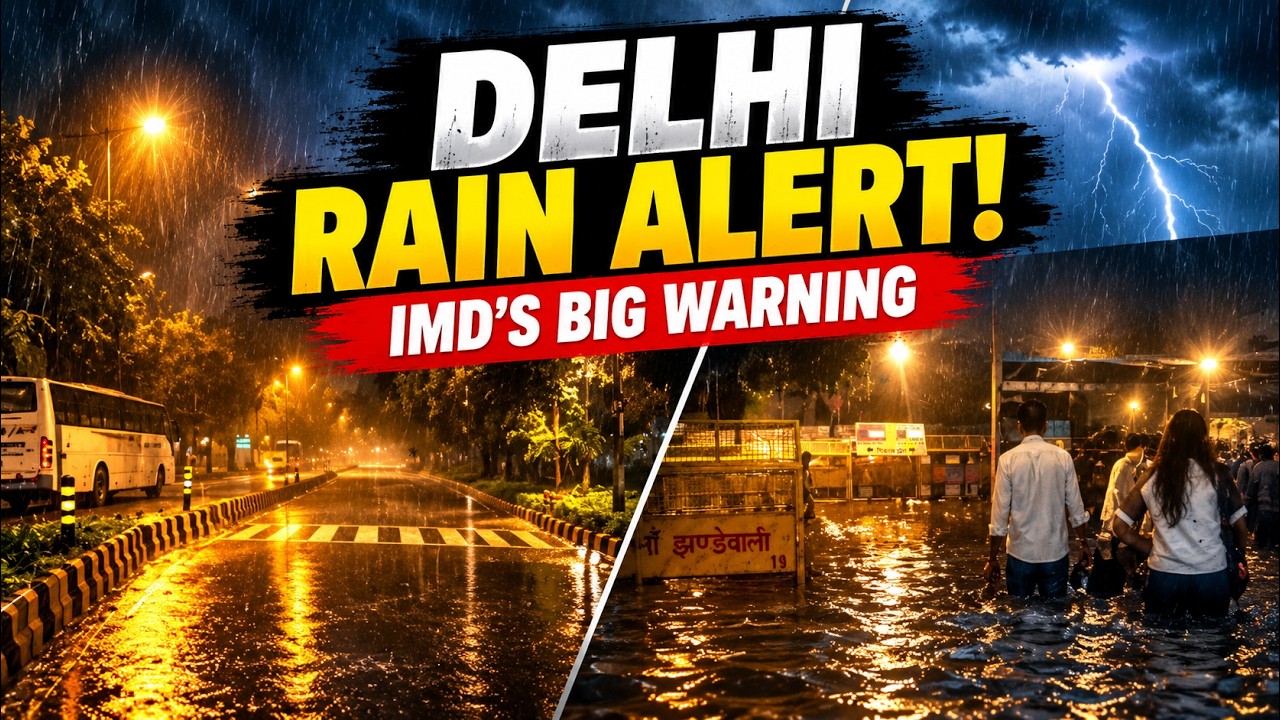 Delhi on Red ALERT! Heavy Rain & Thunderstorms | NCR Weather News