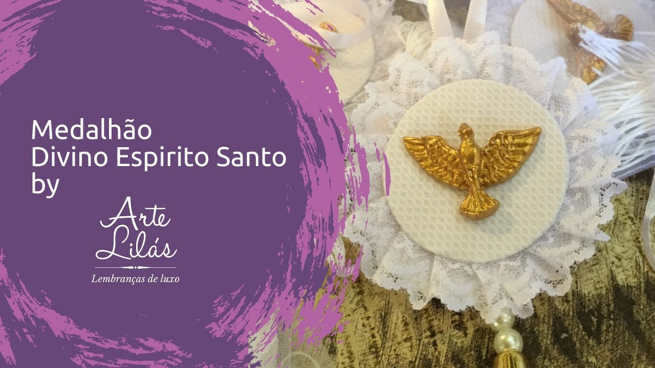 Medalhão Divino Espírito Santo by Arte Lilás