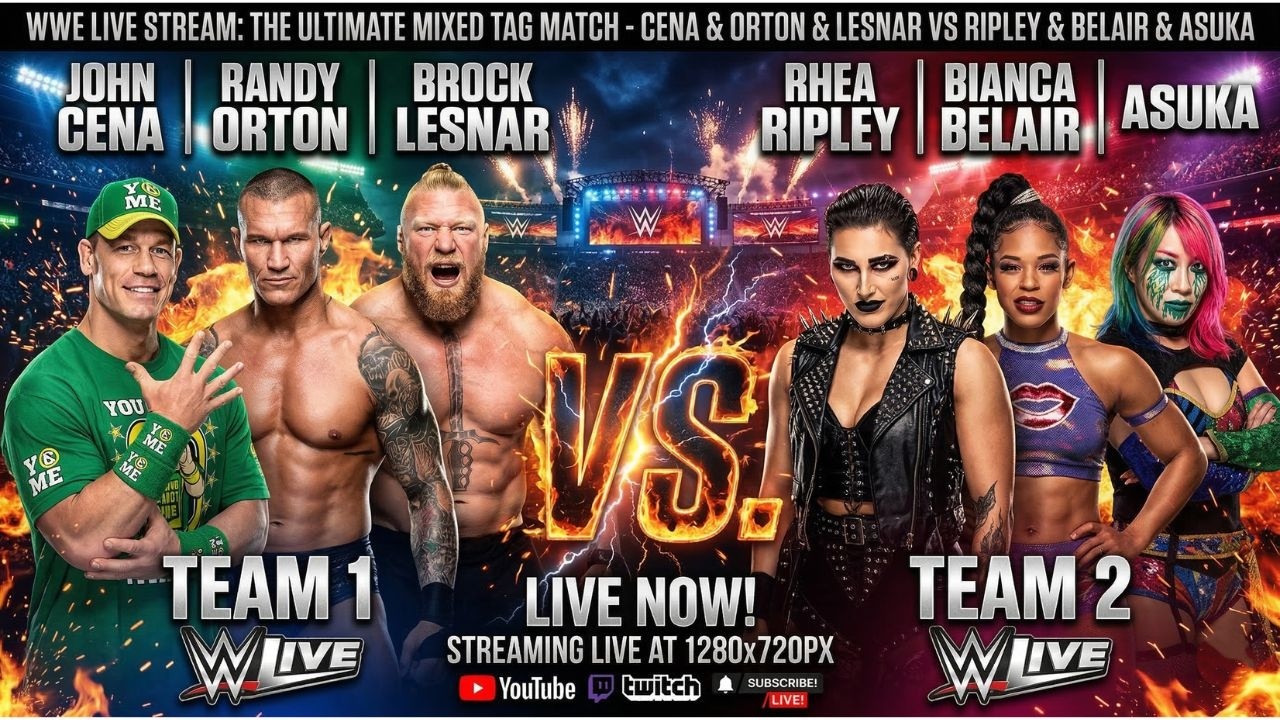 Orton,Cena,Lesnar vs Ripley,Belair,Asuca🖤🔥 |WWE 2K25 #verticallive #wwe2k25 #shorts