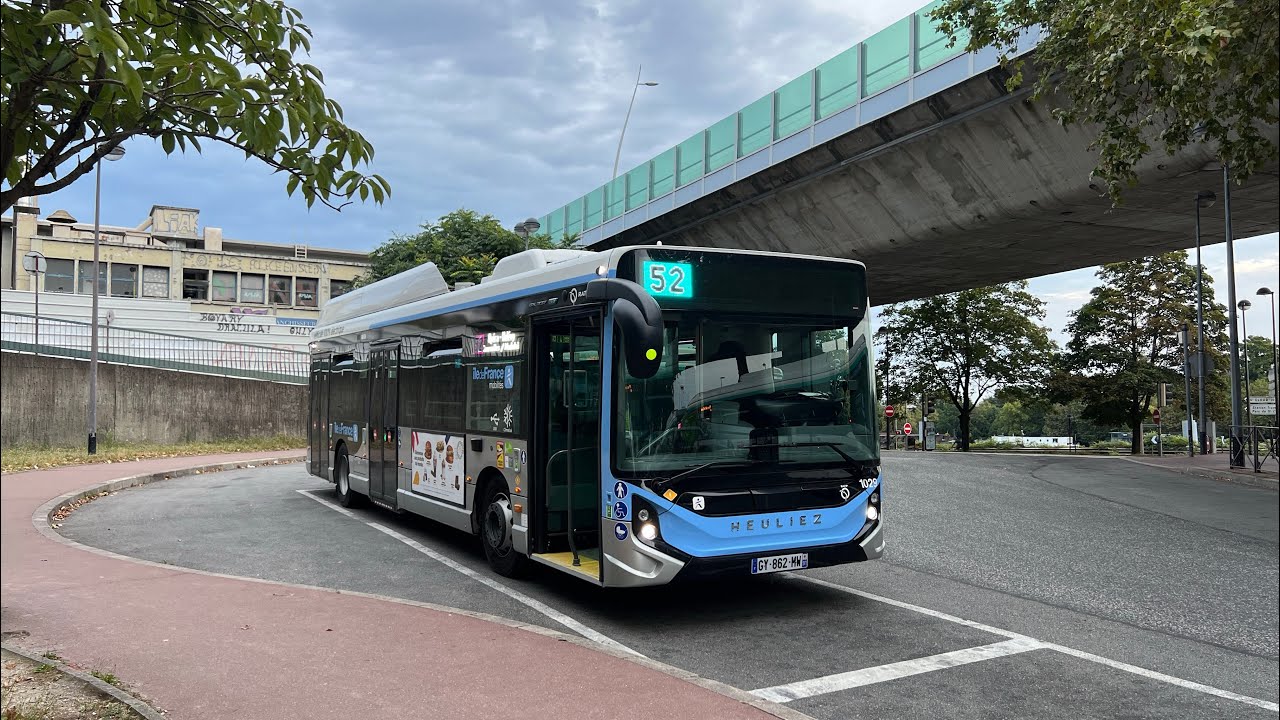 Ligne de Bus RATP 52 | Heuliez Bus GX337 ELEC N°1029