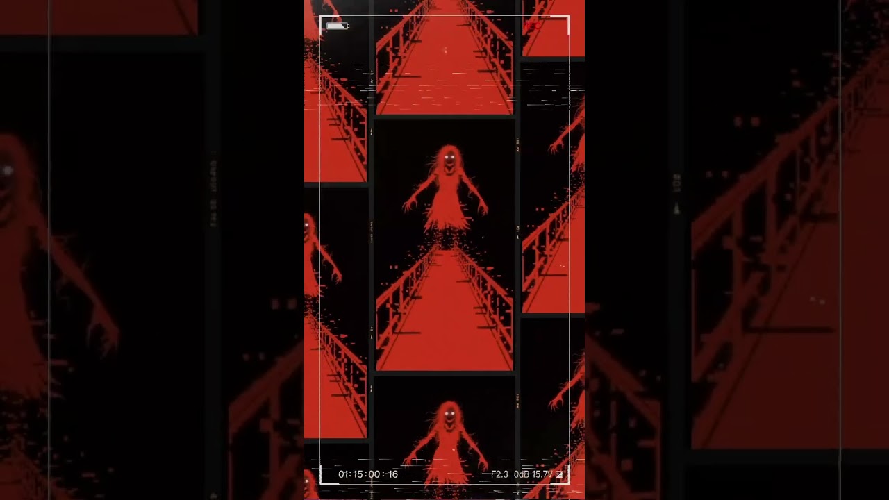 Analog Ghost White Lady Bridge Mystery #vhs #glitch #analoghorror
