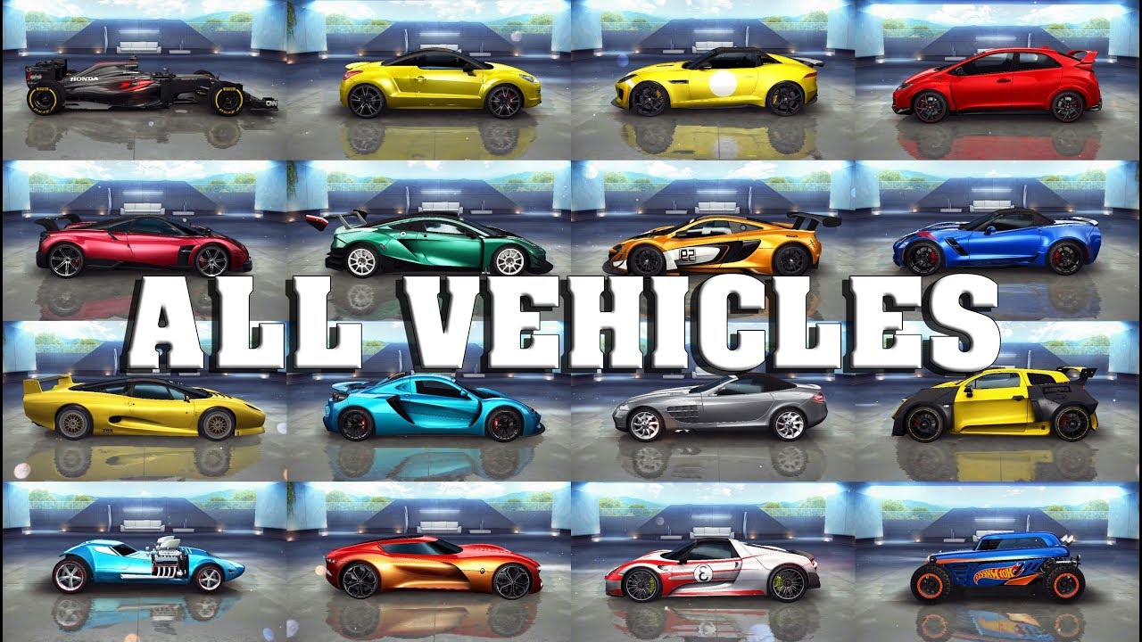 Asphalt 8 - Garage Showcase 2018 (All Vehicles Unlocked)