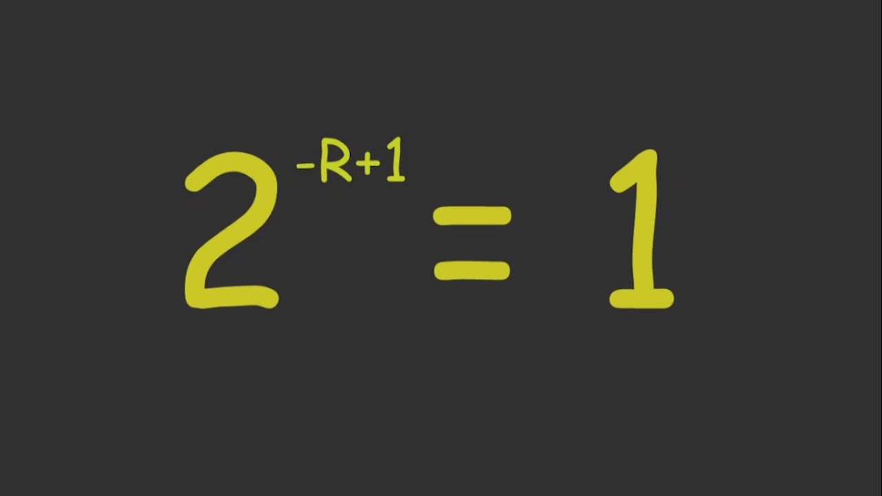 A simple exponential equation. Solve for R.