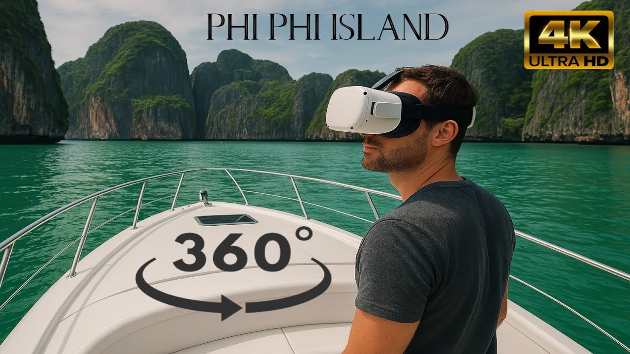 360&deg; VR - PHİ PHİ İSLAND BOAT TOUR ( THAİLAND ) - 4K