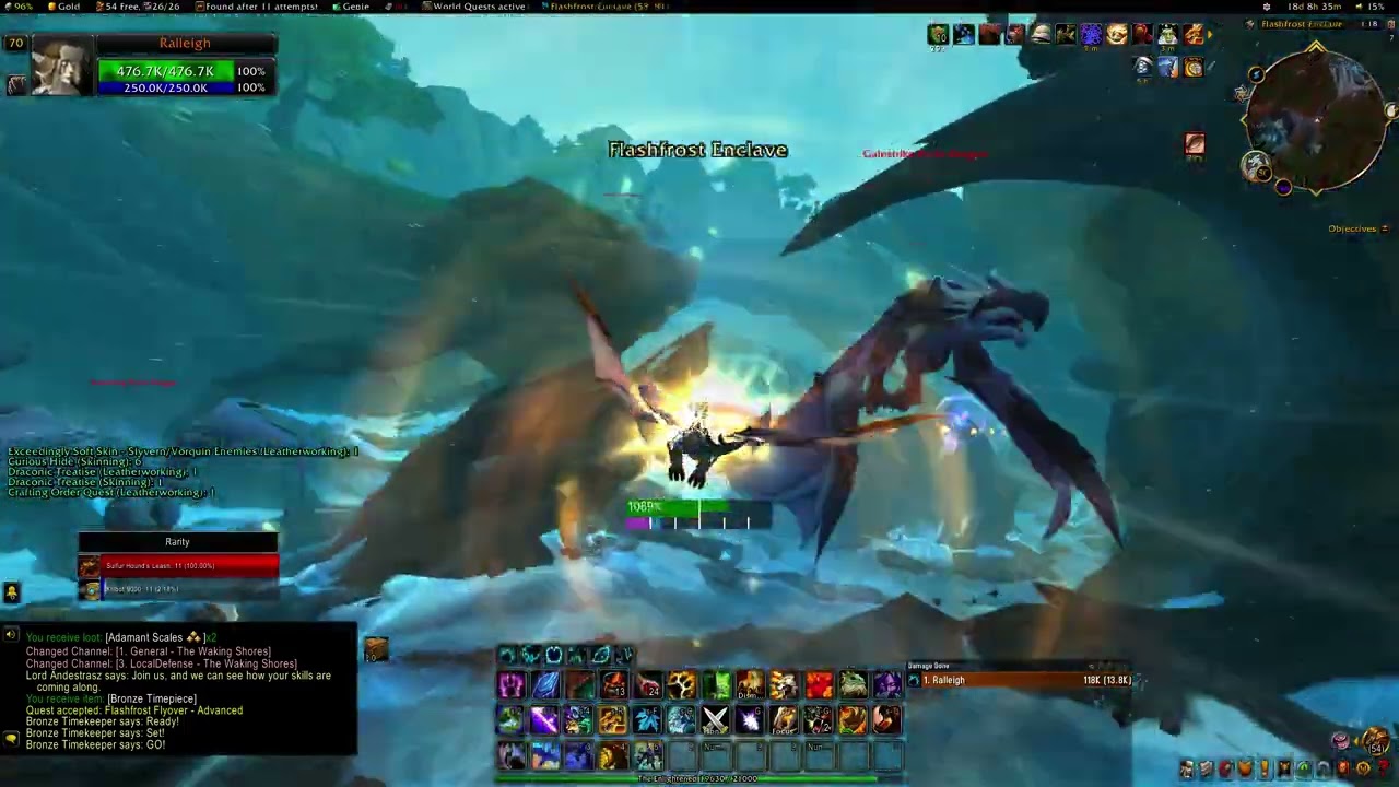 WOW Dragonriding:  FlashFrost Flyover Advanced Gold - 58.741
