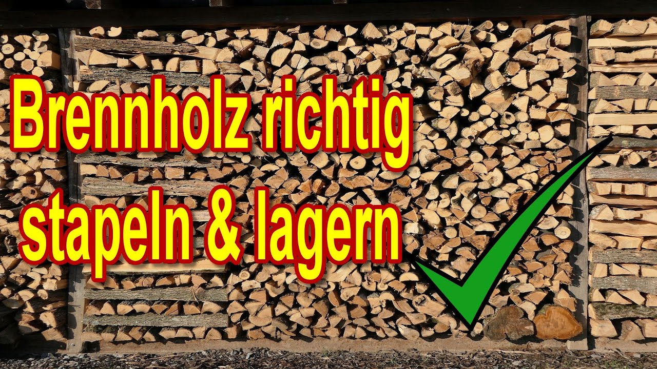 Brennholz richtig lagern & schnell trocknen - Anleitung & Tipps zum schnellen Trocknen von Kaminholz