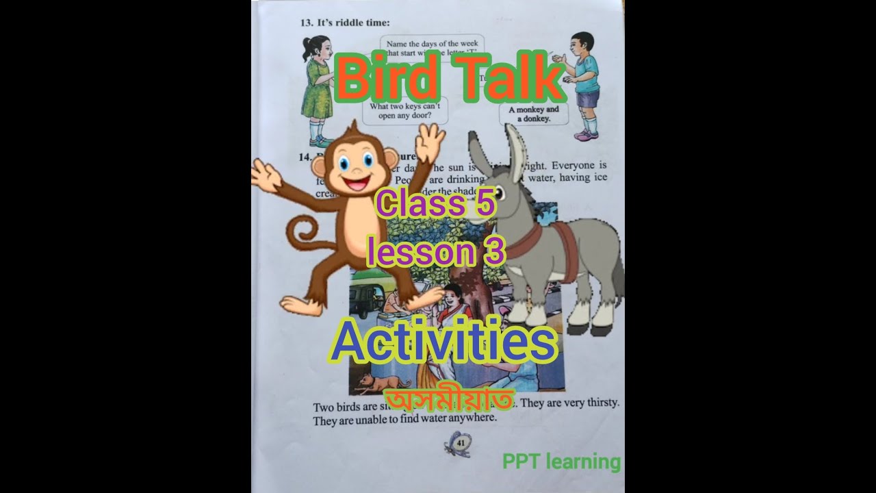 Bird talk class 5 question answer | Class 5 English lesson 3 activities