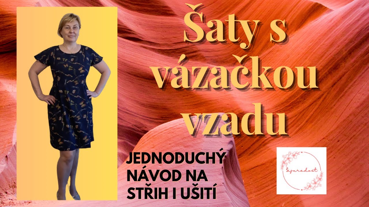 Šaty s vázačkou vzadu-jednoduchý návod na střih i ušití