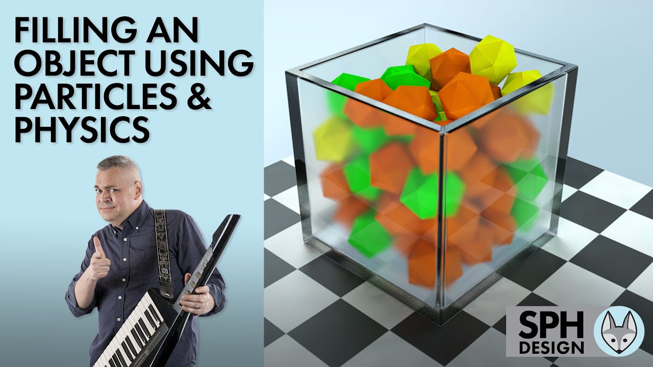 Filling an Object in Cinema 4D Using Particles and Physics.