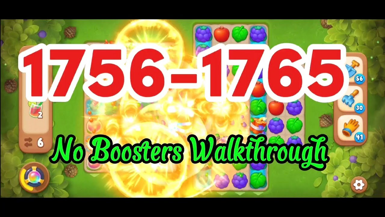 Level 1756-1765 No Boosters Walkthrough 💫 Match-3 Game Gardenscapes #games #gaming #gameplay