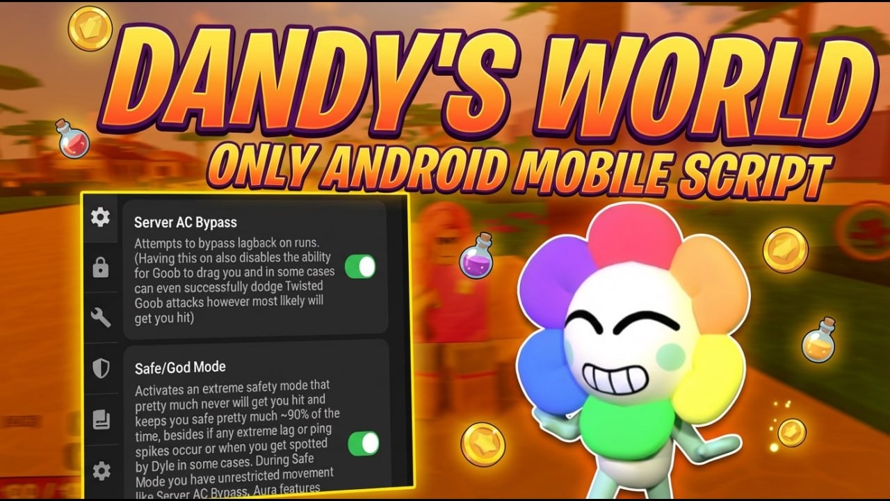 Скрипт DANDY&rsquo;S WORLD 🌈📱 ТОЛЬКО ДЛЯ МОБИЛЬНЫХ УСТРОЙСТВ 📱 Автоматический фарм, ESP, быстрая победа...