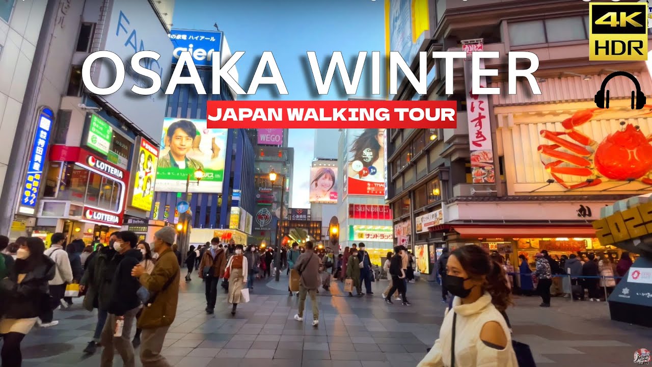 4K Japan Walk - 大阪難波散歩  - Nanba Osaka Winter Walking Tour Relaxing 大阪散歩 - 難波散歩