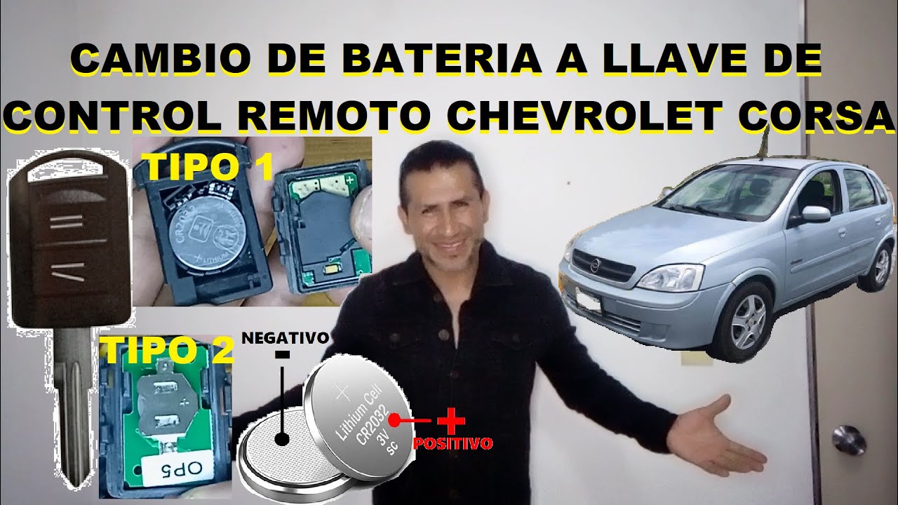 Cambio De Batería CR2032 Y CR1220 A Llave De Control Remoto CHEVROLET CORSA OPEL CORSA