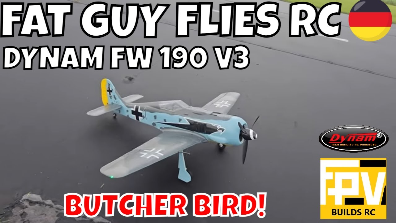 DYNAM FW 190 BUTCHER BIRD V3! by FGFRC #militaryaircraft #rc #aviation