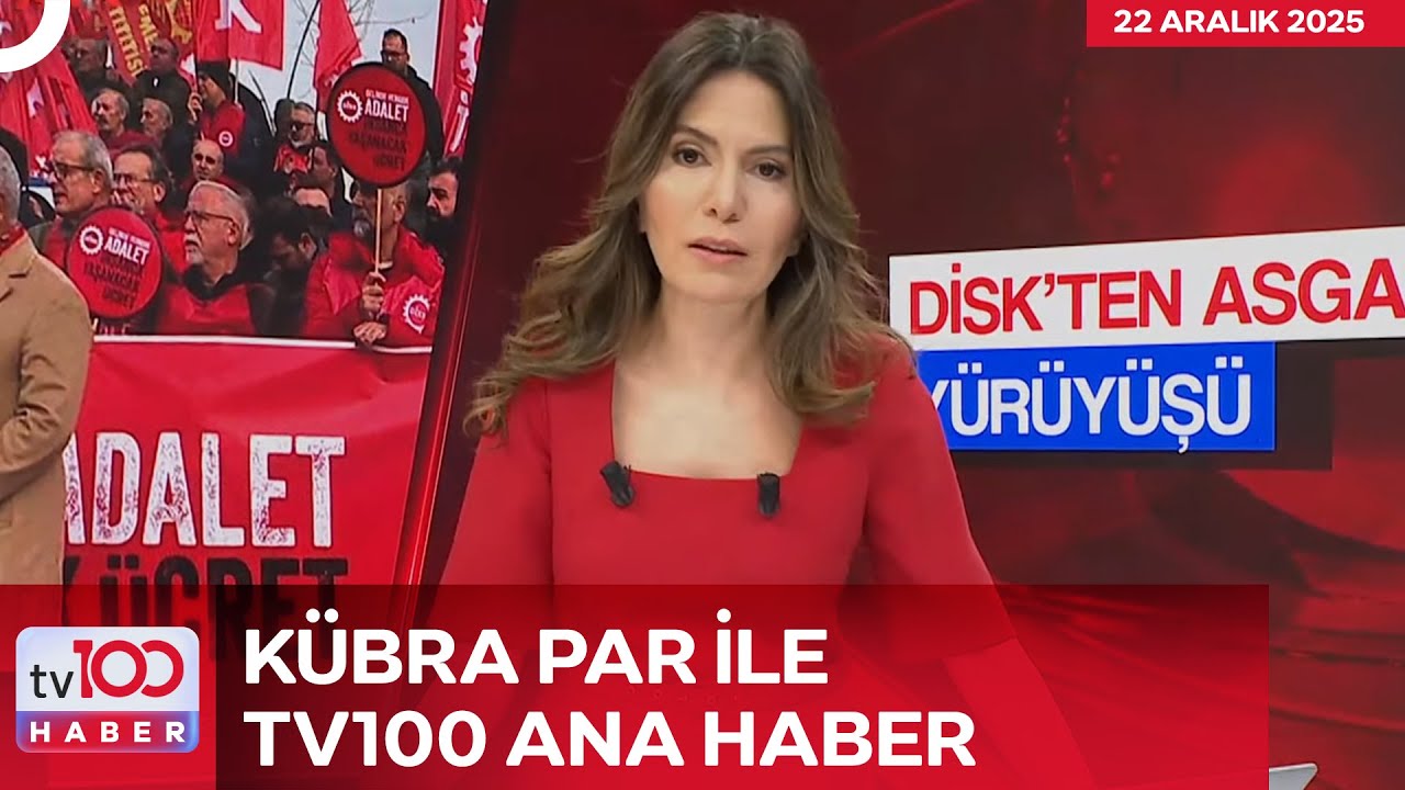 K&uuml;bra Par ile tv100 Ana Haber l 22 Aralık 2025