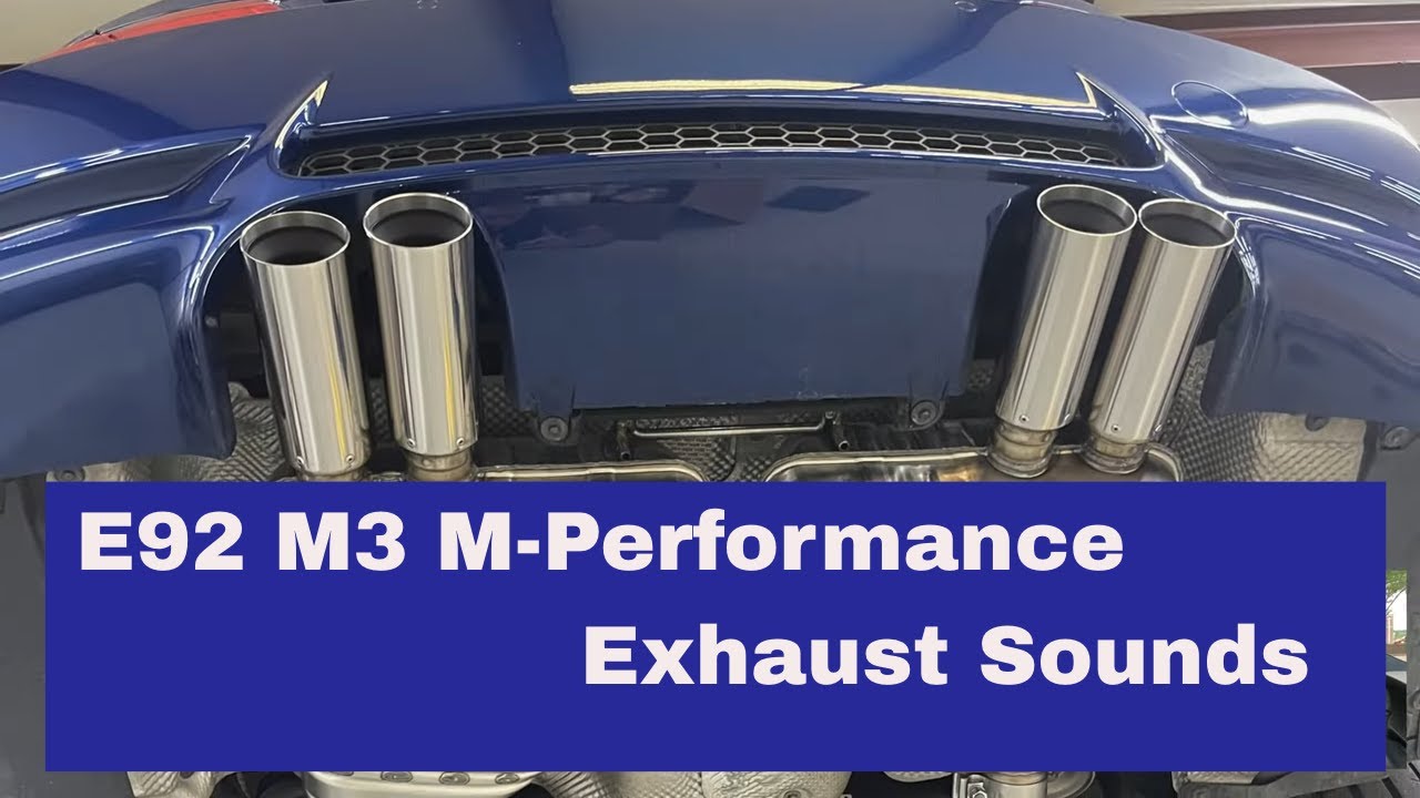 E92 M3 M Performance Exhaust 4k Review
