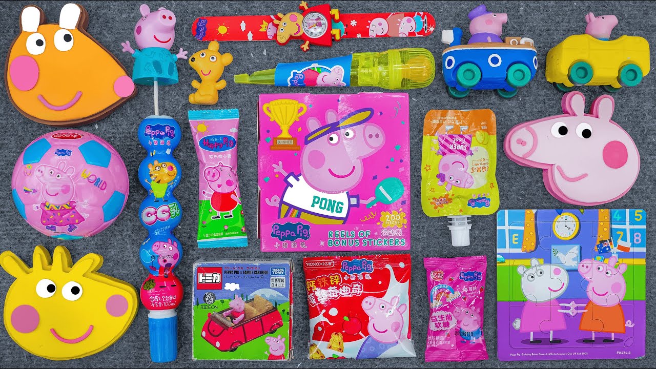 34 Minutes Satisfying with Unboxing Cute Peppa Pig Candy and Toys Collection ASMR 🌈🍭