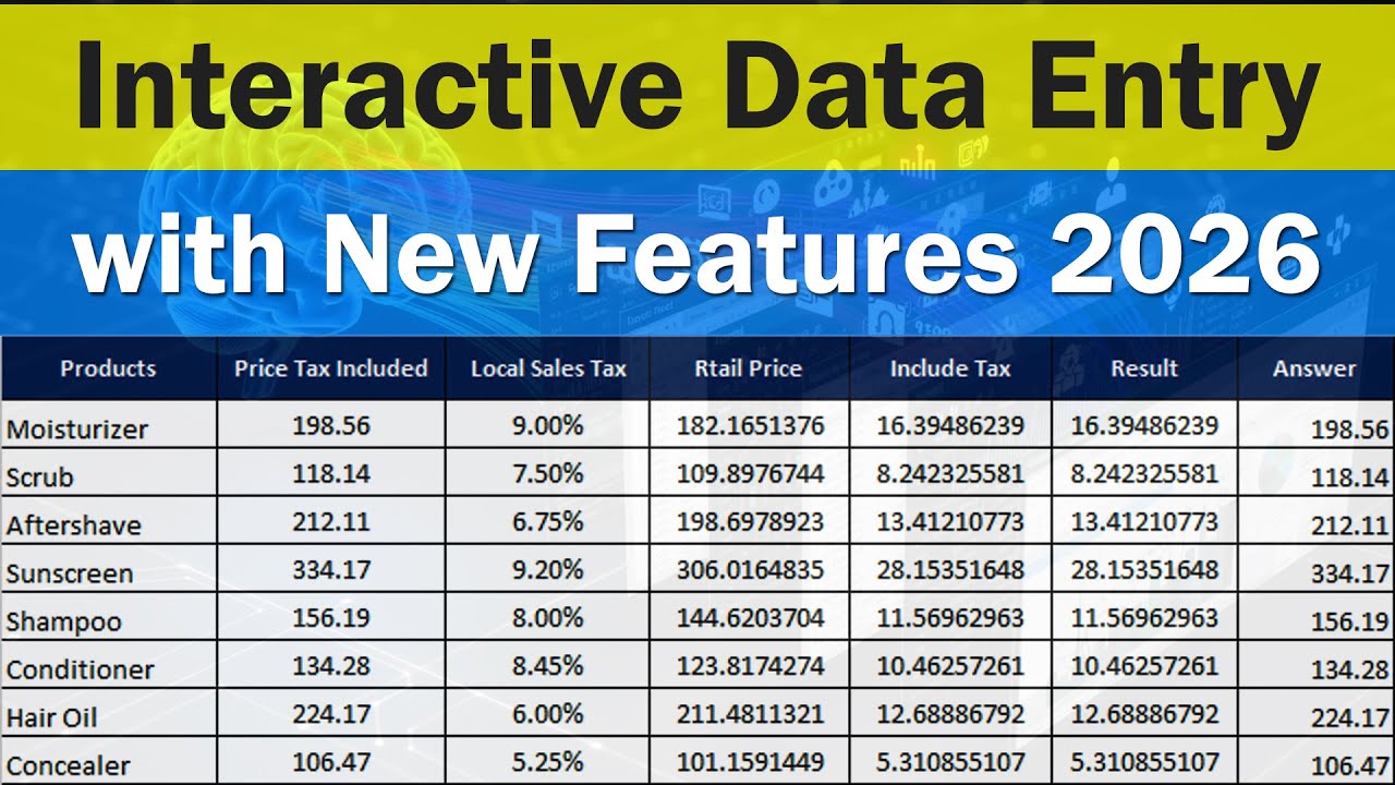 Excel Smarter Data Entry Explained | Data Entry with Excel's New Features | Advanced Excel