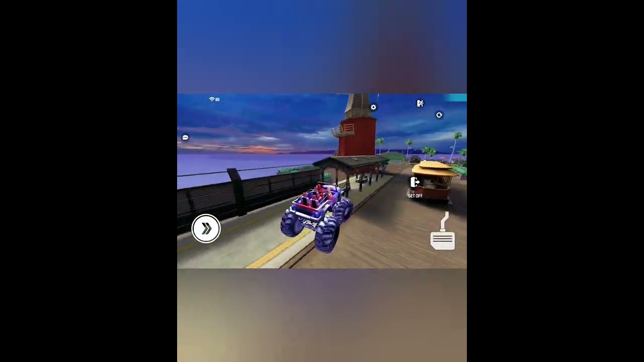 FreeFire New trick to Social Island is using the monster truck #shorts #ffshorts