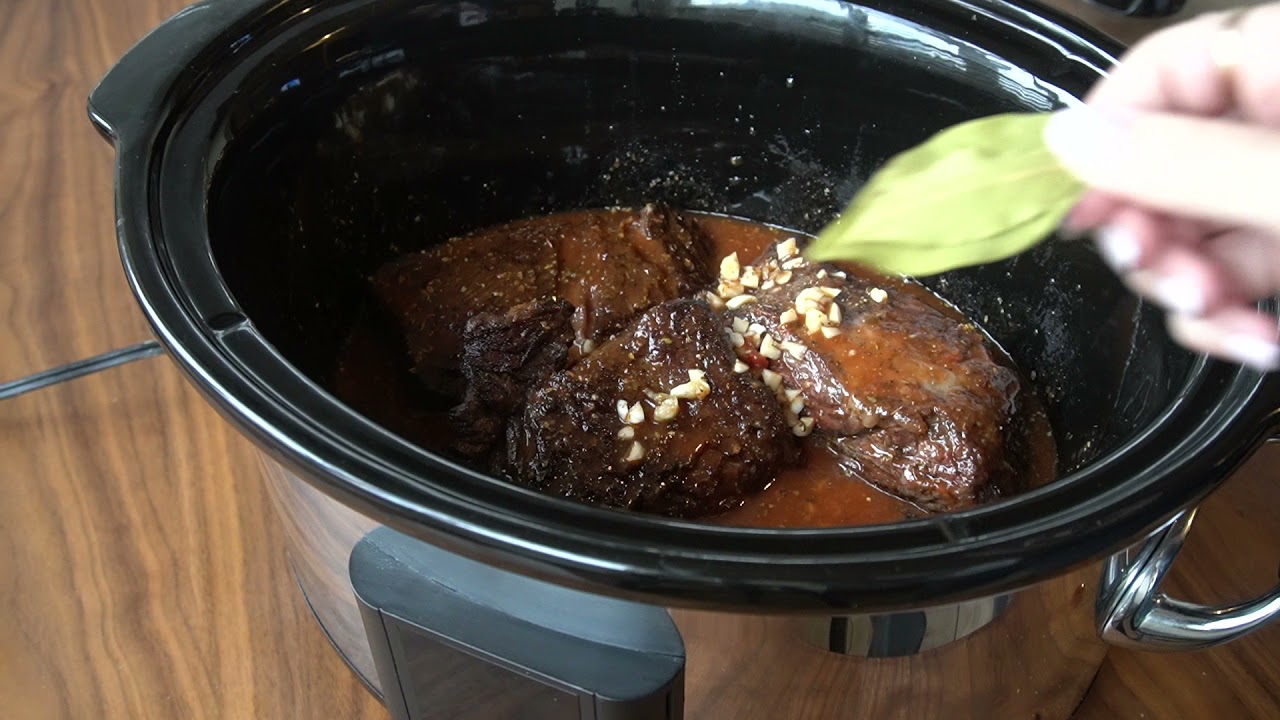 اطرى لحمه فى حلة الطبخ على الهادى 🥩  Slow cooker beef