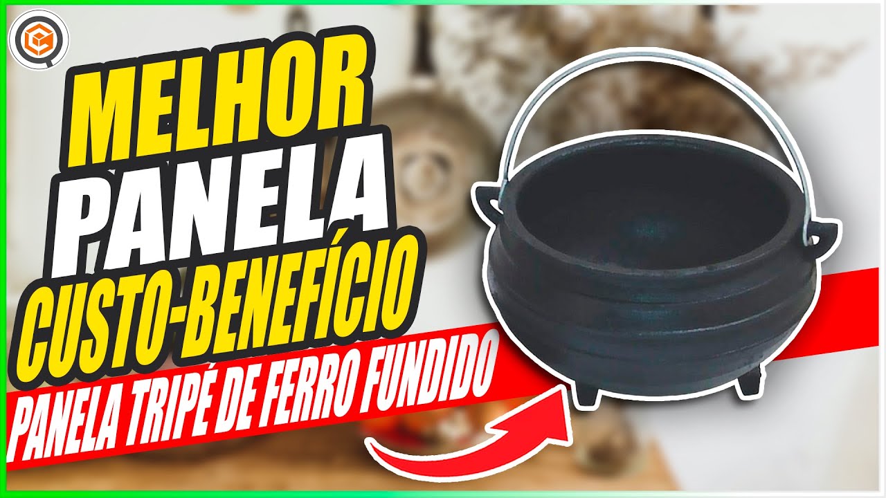 MELHOR CALDEIRÃO DE FERRO FUNDIDO CUSTO-BENEFÍCIO - Panela Tripé De Ferro Fundido
