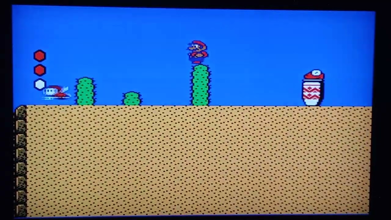 [NES] Super Mario Bros 2, level 2-1, 2-2 playthrough! 